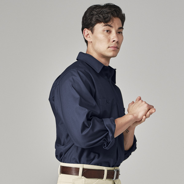 Men's Canvas Long-Sleeve Work Shirt - Front