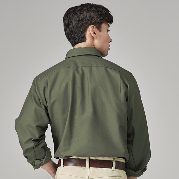 Men's Canvas Long-Sleeve Work Shirt - Front