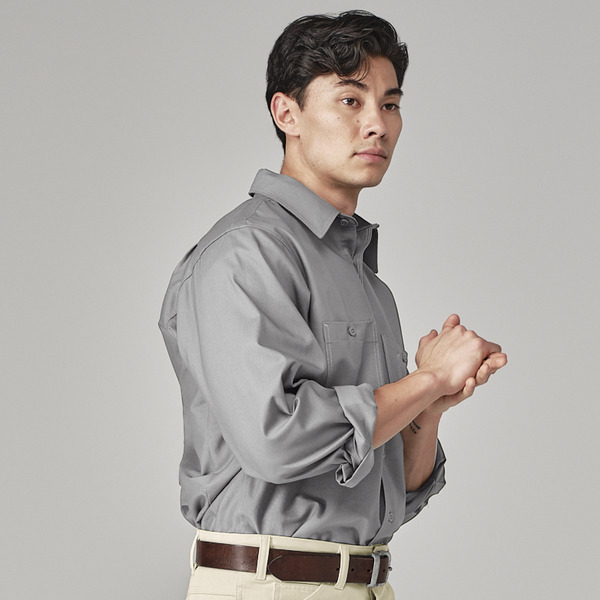 Men's Canvas Long-Sleeve Work Shirt - Front