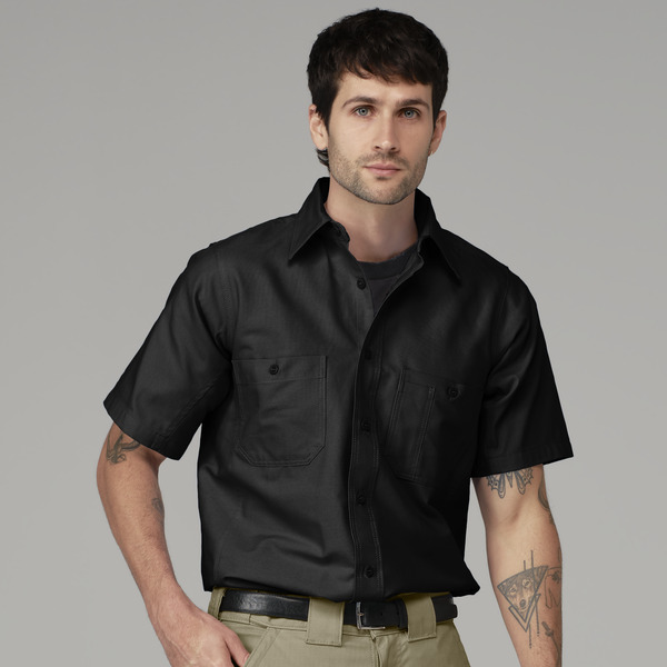 Men's Canvas Short-Sleeve Work Shirt - Front