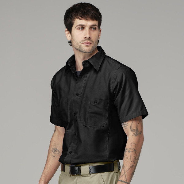Camisa de trabajo Canvas manga corta - Parte Delantera