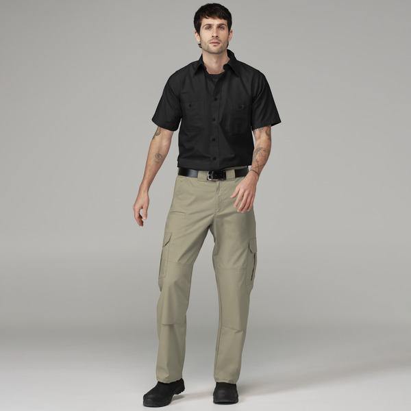 Men's Canvas Short-Sleeve Work Shirt - Front
