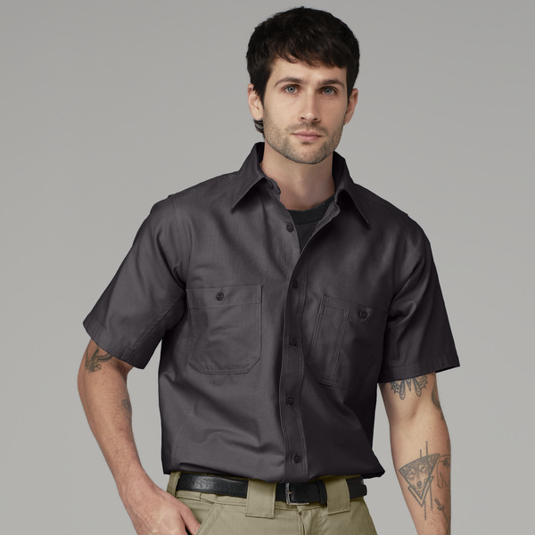 Men's Canvas Short-Sleeve Work Shirt - Front