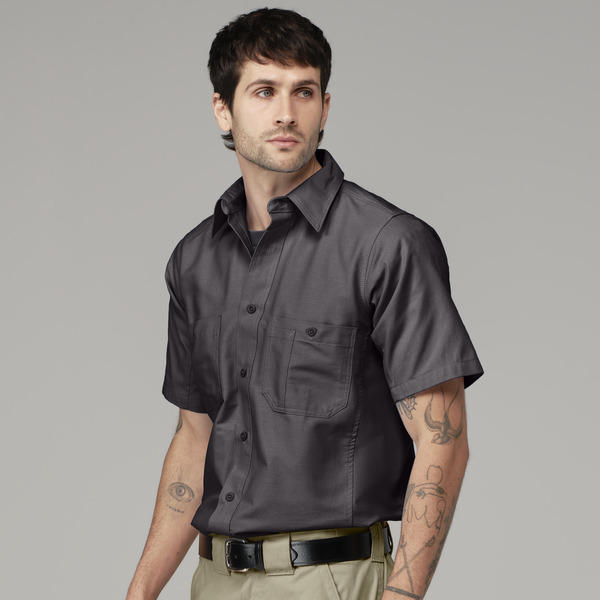 Camisa de trabajo Canvas manga corta - Parte Delantera