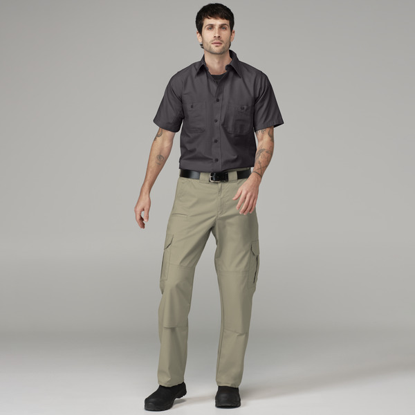 Men's Canvas Short-Sleeve Work Shirt - Front