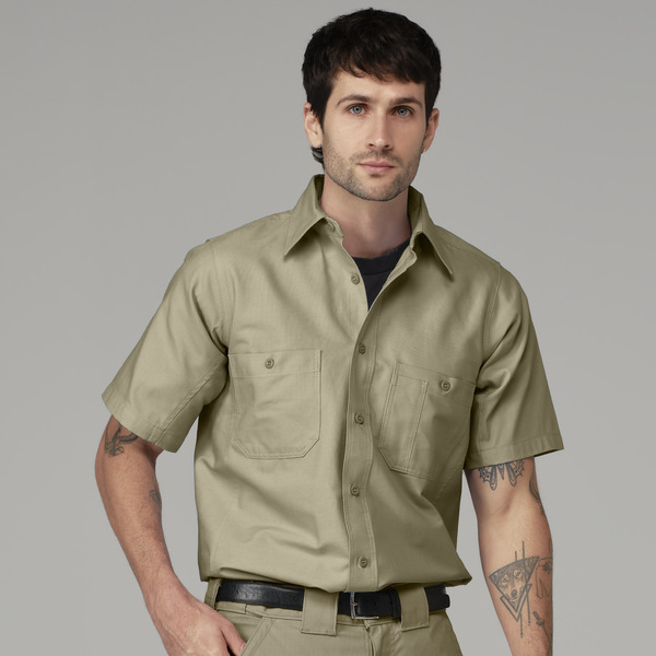 Men's Canvas Short-Sleeve Work Shirt - Front