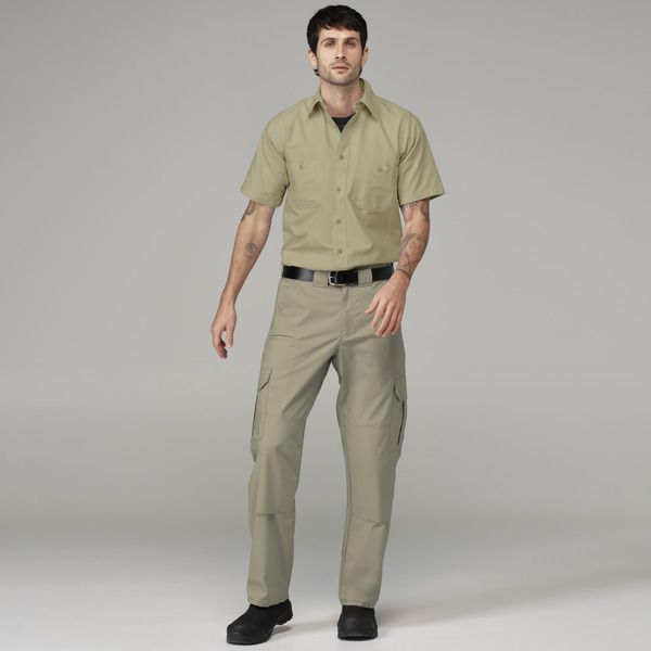 Men's Canvas Short-Sleeve Work Shirt - Front