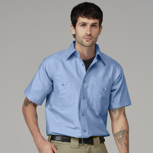 Men's Canvas Short-Sleeve Work Shirt - Front
