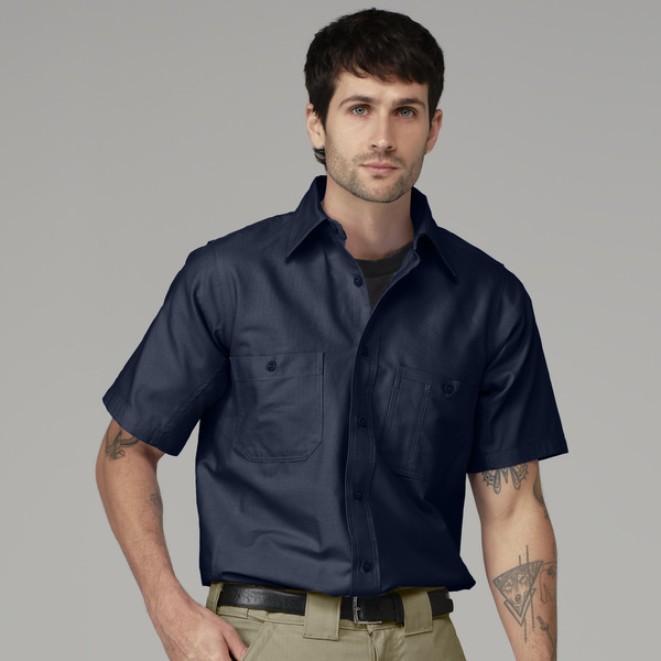 Men's Canvas Short-Sleeve Work Shirt - Front