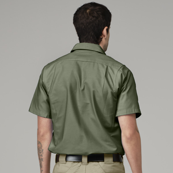Men's Canvas Short-Sleeve Work Shirt - Front
