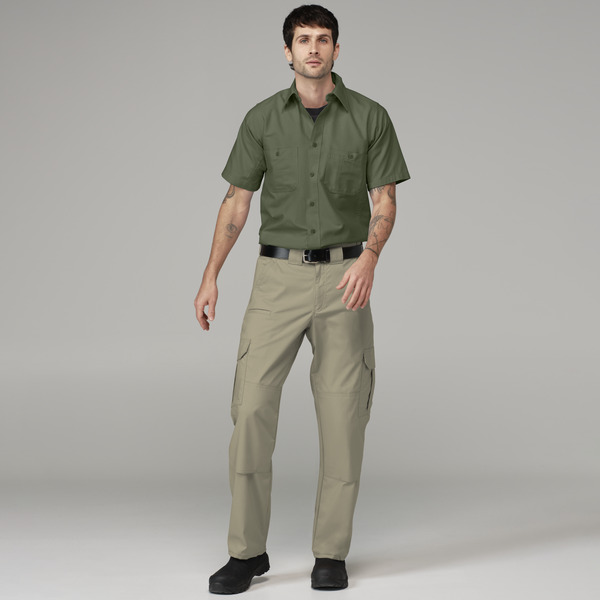 Men's Canvas Short-Sleeve Work Shirt - Front