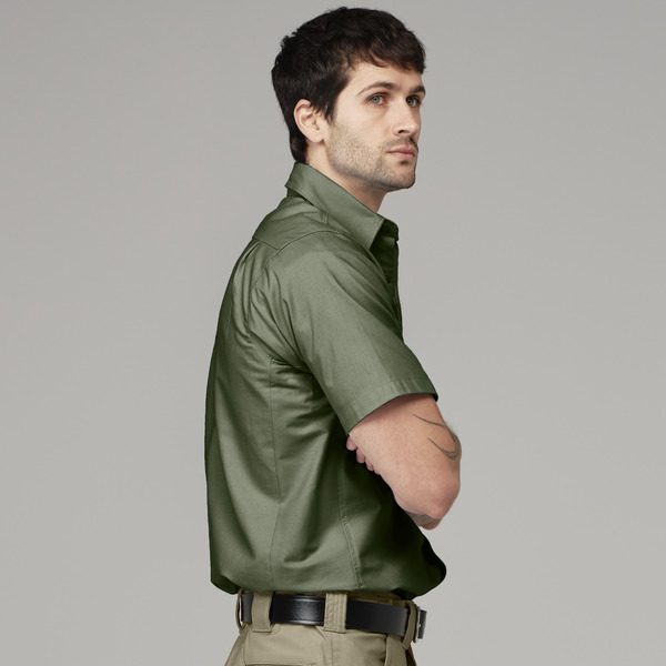 Men's Canvas Short-Sleeve Work Shirt - Front