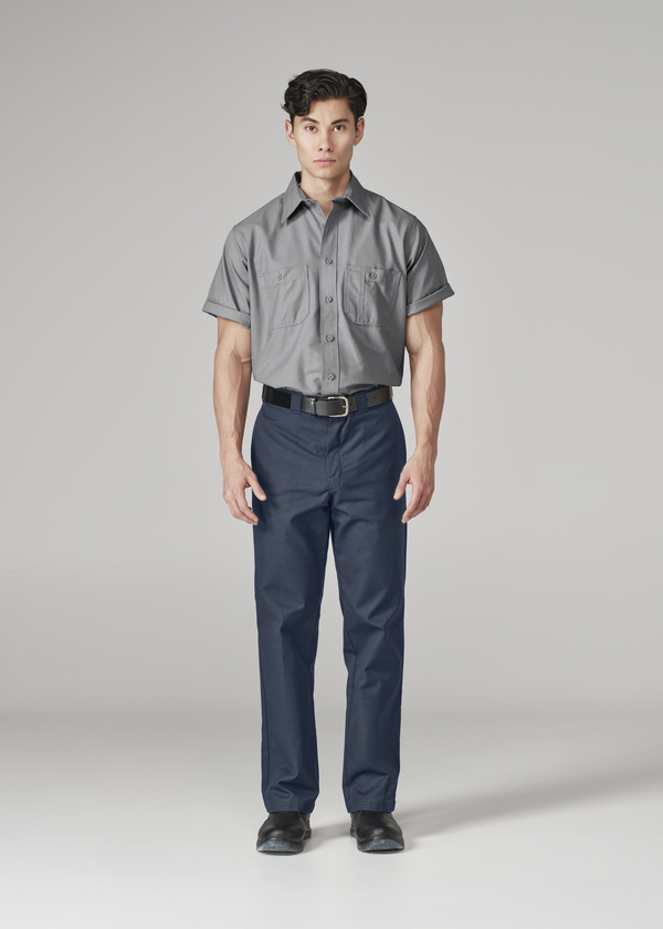 Men's Canvas Short-Sleeve Work Shirt - Front
