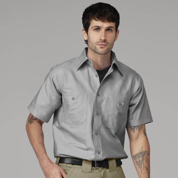 Men's Canvas Short-Sleeve Work Shirt - Front