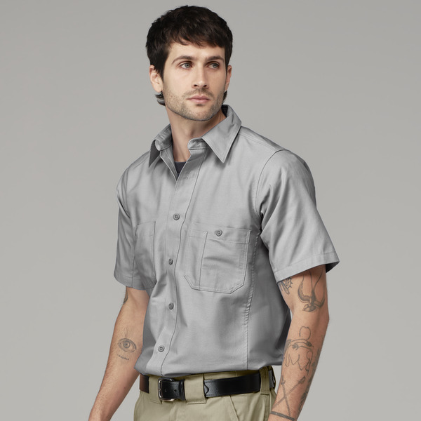 Camisa de trabajo Canvas manga corta - Parte Delantera