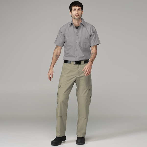 Men's Canvas Short-Sleeve Work Shirt - Front