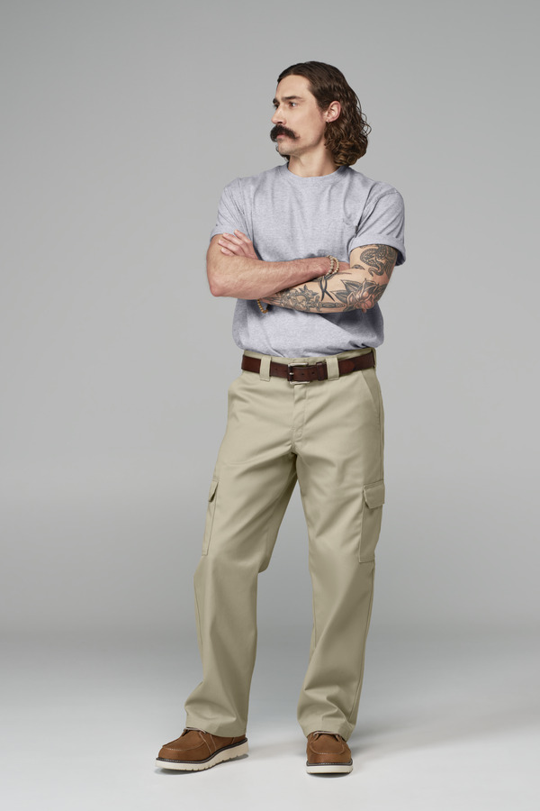 Men's Industrial Relaxed Fit Straight Leg Cargo Work Pant - Front