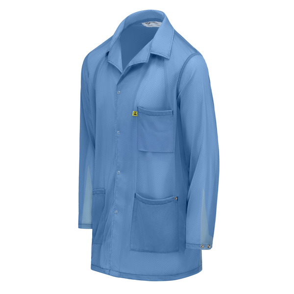 Lightweight ESD Jacket with Snap Cuffs - Front
