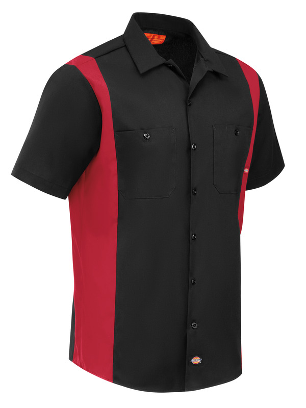 Men's Industrial Color Block Short-Sleeve Shirt - Front
