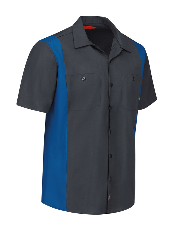Men's Industrial Color Block Short-Sleeve Shirt - Front