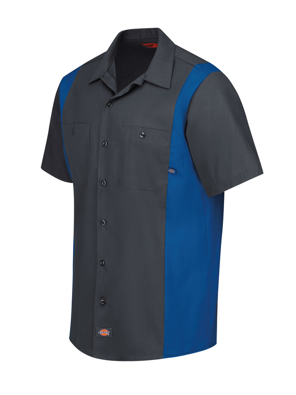 Men's Industrial Color Block Short-Sleeve Shirt - Front