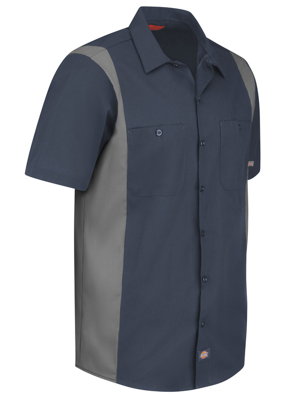 Men's Industrial Color Block Short-Sleeve Shirt - Front