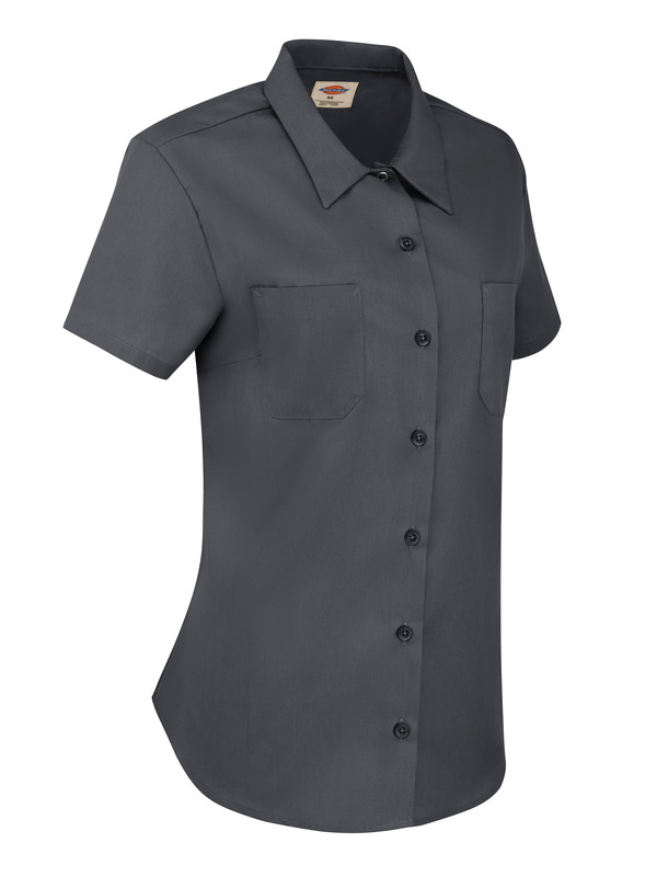 Women's Short-Sleeve Industrial Work Shirt - Front