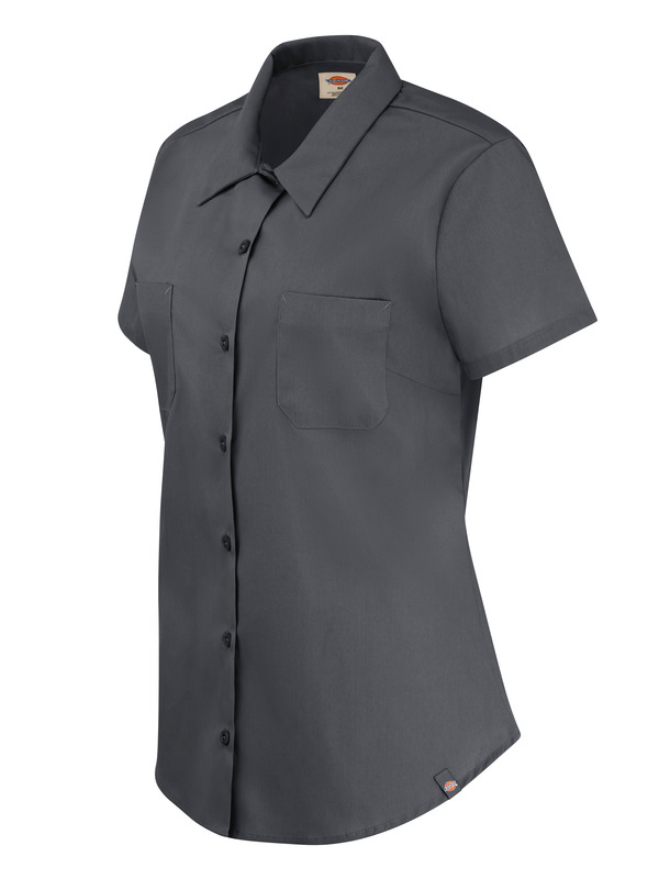Women's Short-Sleeve Industrial Work Shirt - Front