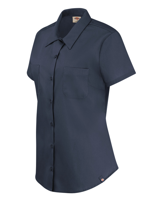 Women's Short-Sleeve Industrial Work Shirt - Front