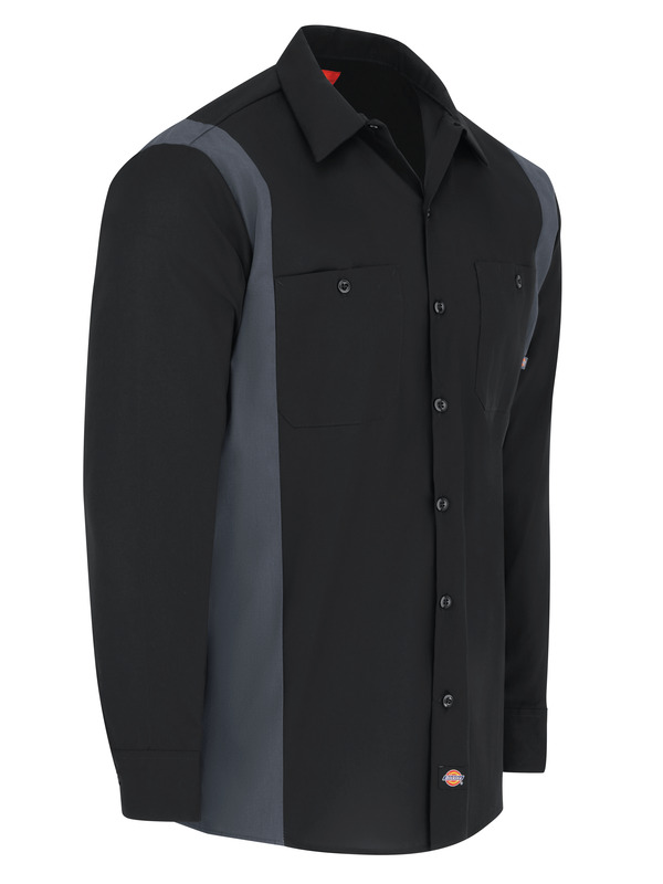 Men's Industrial Color Block Long-Sleeve Shirt - Front