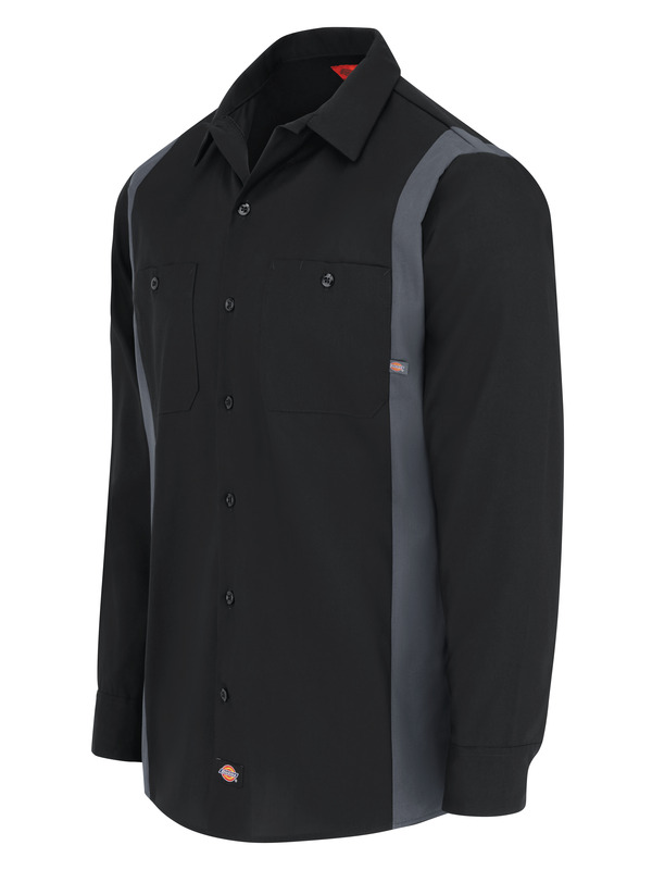 Men's Industrial Color Block Long-Sleeve Shirt - Front