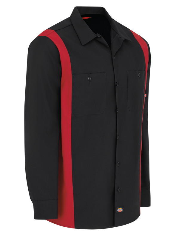 Men's Industrial Color Block Long-Sleeve Shirt - Front