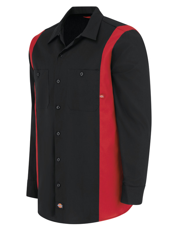 Men's Industrial Color Block Long-Sleeve Shirt - Front
