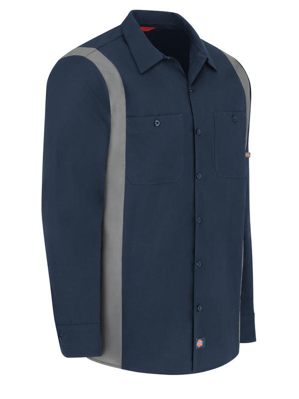 Men's Industrial Color Block Long-Sleeve Shirt - Front