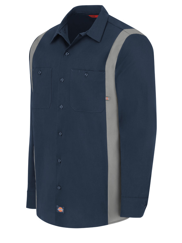 Men's Industrial Color Block Long-Sleeve Shirt - Front