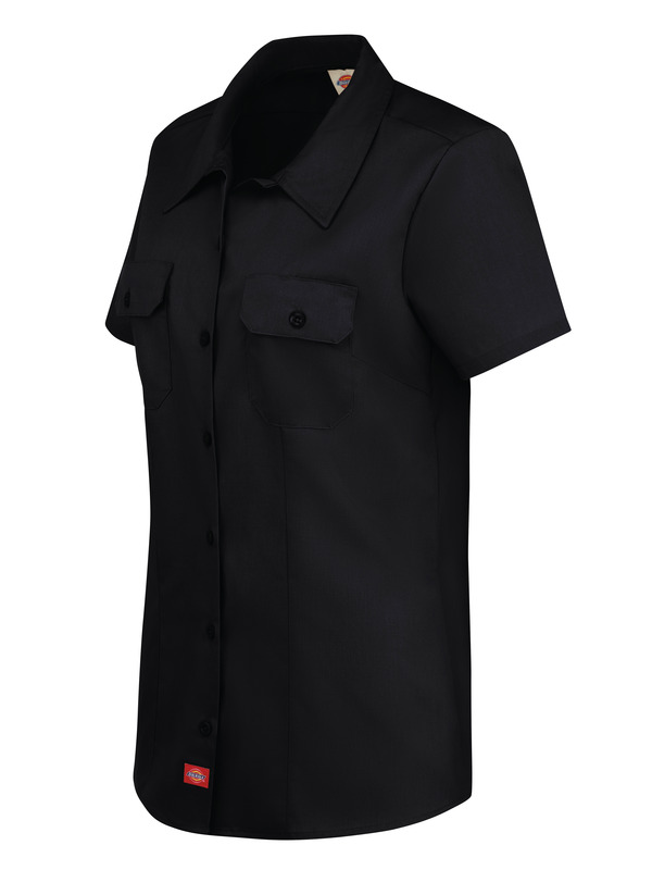 Women's Short-Sleeve Traditional Work Shirt - Front