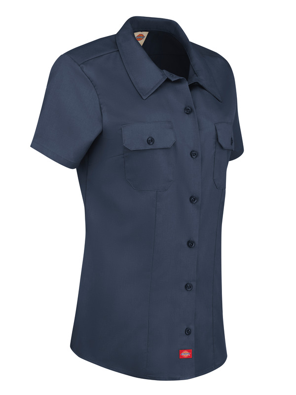 Women's Short-Sleeve Traditional Work Shirt - Front