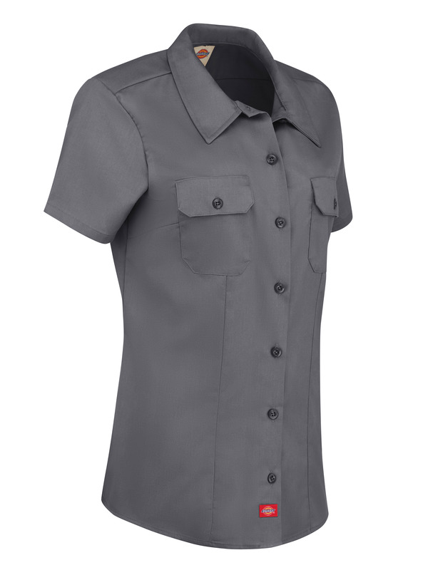 Women's Short-Sleeve Traditional Work Shirt - Front