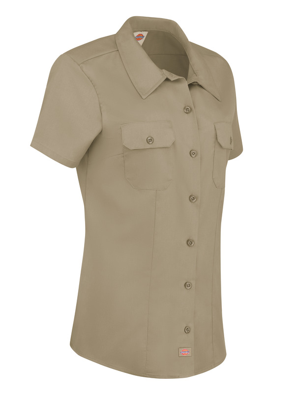 Women's Short-Sleeve Traditional Work Shirt - Front
