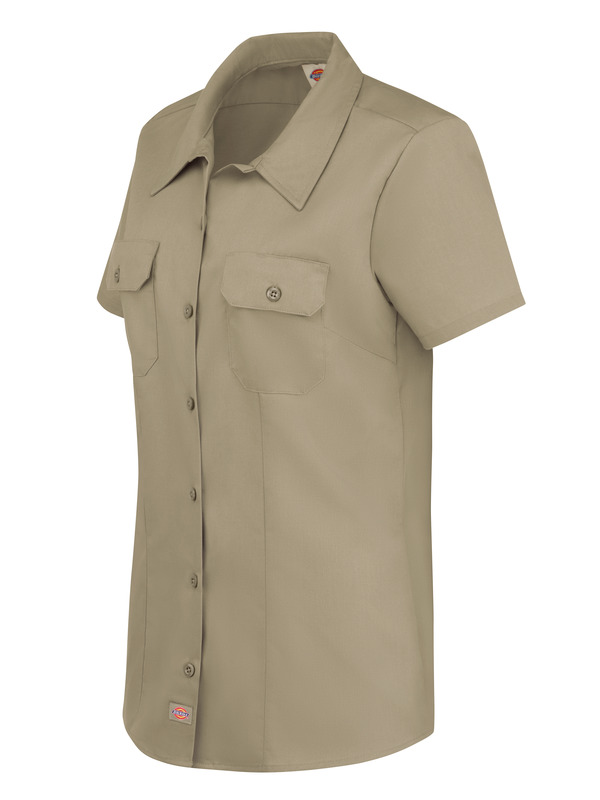 Women's Short-Sleeve Traditional Work Shirt - Front