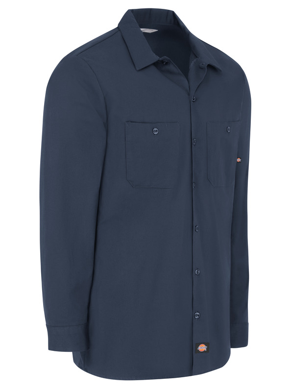 Men's Industrial Cotton Long-Sleeve Work Shirt - Front