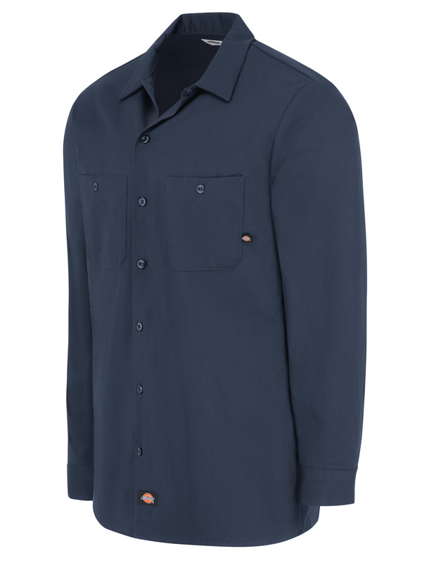 Men's Industrial Cotton Long-Sleeve Work Shirt - Front