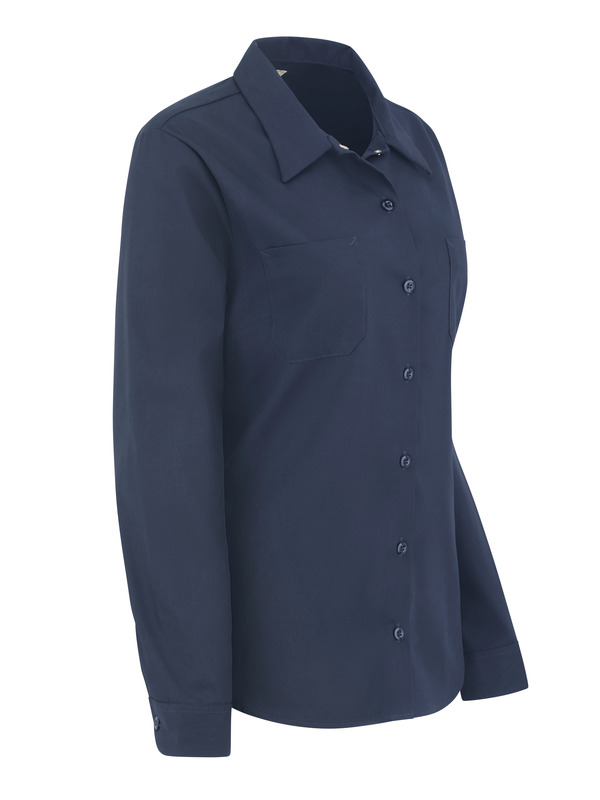 Women's Long-Sleeve Industrial Work Shirt - Front