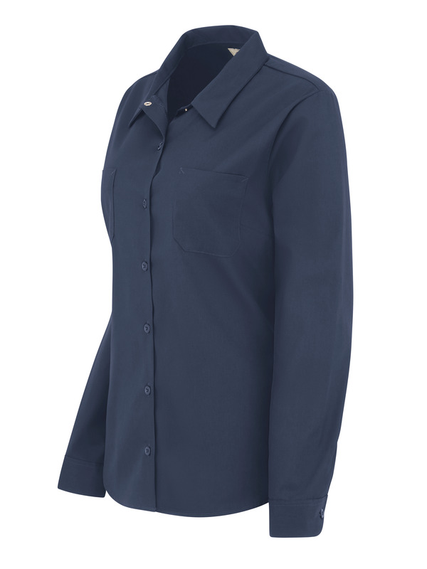 Women's Long-Sleeve Industrial Work Shirt - Front