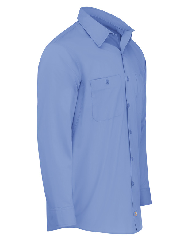 Men's Industrial WorkTech Ventilated Long-Sleeve Work Shirt With Cooling Mesh - Front