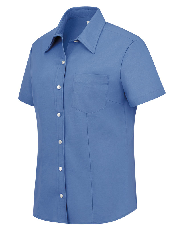 Women's Short-Sleeve Stretch Oxford Shirt - Front