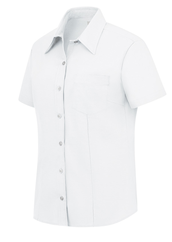 short sleeve stretch oxford shirt