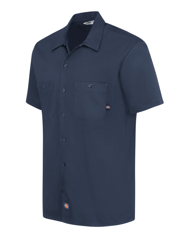 Men's Industrial Cotton Short-Sleeve Work Shirt - Front