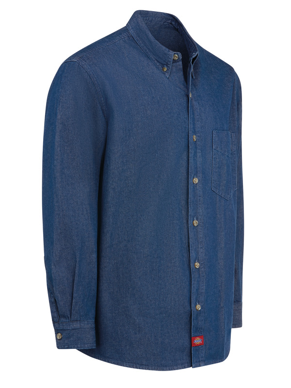 Men's Denim Long-Sleeve Work Shirt - Front