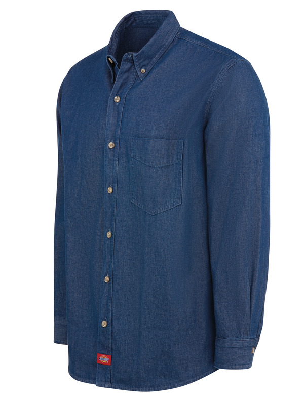 Men's Denim Long-Sleeve Work Shirt - Front